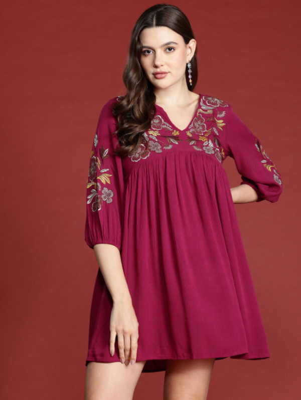 Women Maxi Red Full Length Dress