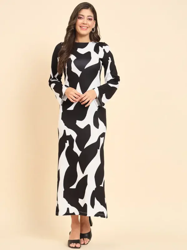 Women Bodycon Multicolor Midi/Calf Length Dress