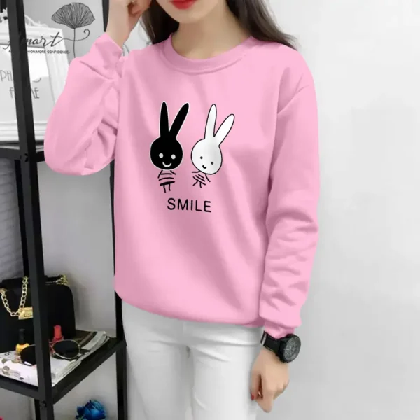 Women Printed Round Neck Cotton Blend Pink T-Shirt
