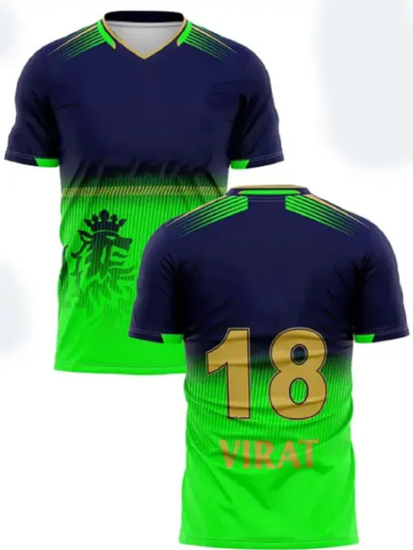 Men Printed, Typography Polo Neck Polyester Green T-Shirt