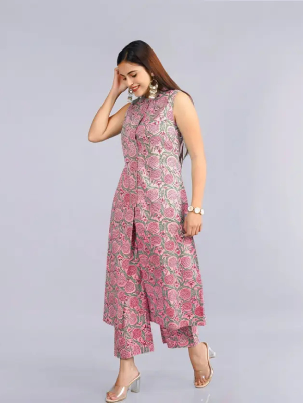 Women Viscose Rayon Kurta Palazzo Set