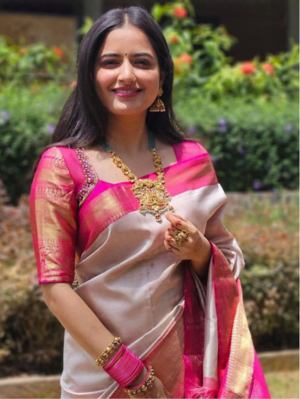Ethnic Motifs Zari Banarasi Saree