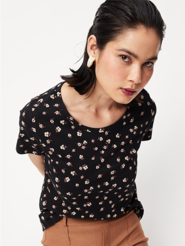 Floral Printed Pure Cotton T-shirt