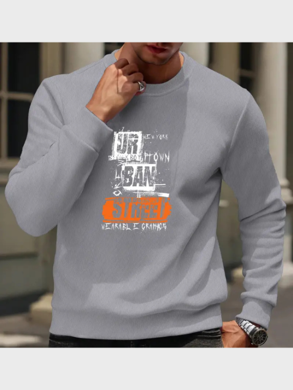 Men Printed Round Neck Polyester Grey T-Shirt