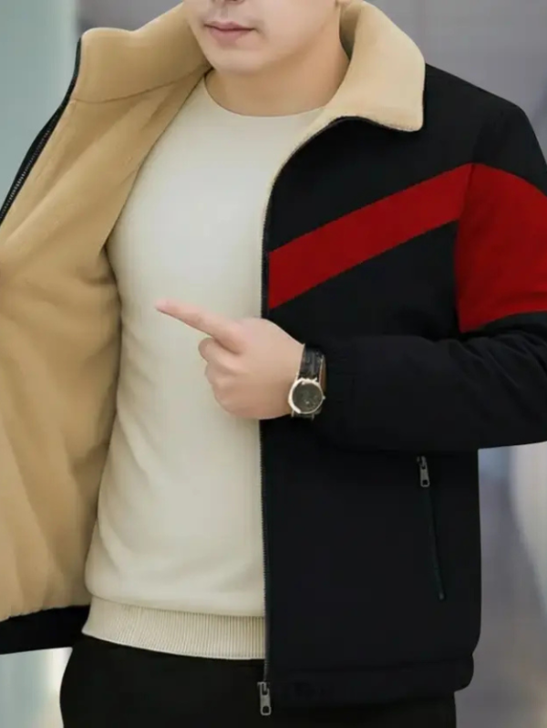 Men Colorblock Casual Jacket