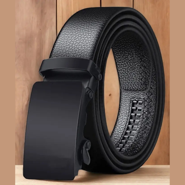 Men Formal, Party, Evening, Casual Black Artificial Leather, Texas Leatherite Belt