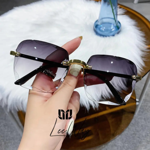 Gradient, UV Protection Rectangular Sunglasses (Free Size) (For Women, Black)