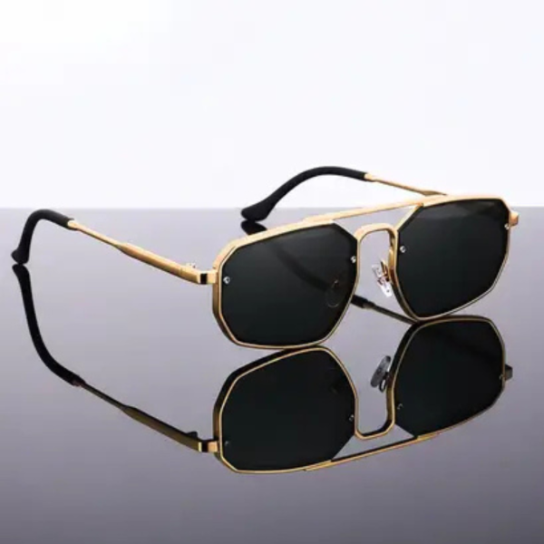 UV Protection Retro Square Sunglasses (Free Size) (For Men & Women, Black)