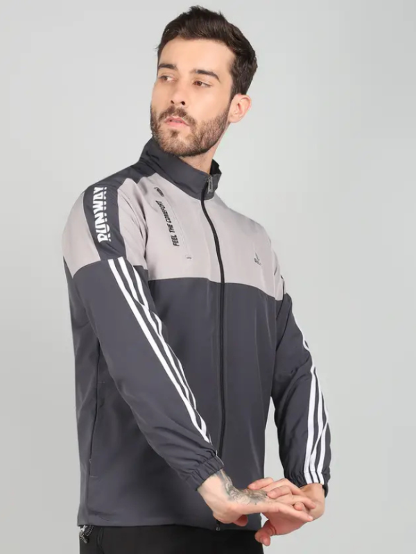 Men Solid Sports Jacket