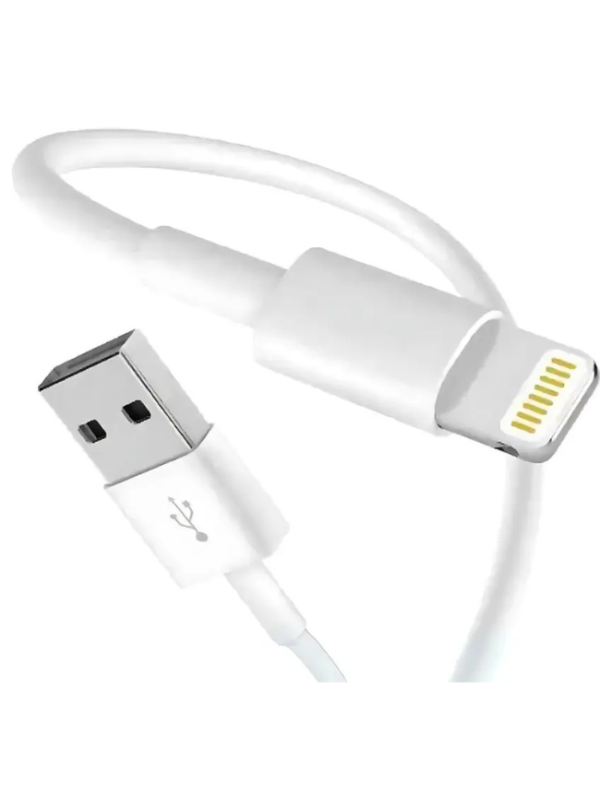 MAK Lightning Cable 2 A 1 m USB to Lightning Cable For Fast Charging (Compatible with Iphone 5/5C/5S/6/6S/7/8/X/XR/XS Max/11/12/13 Series, iPad, iPod & More, White, One Cable)