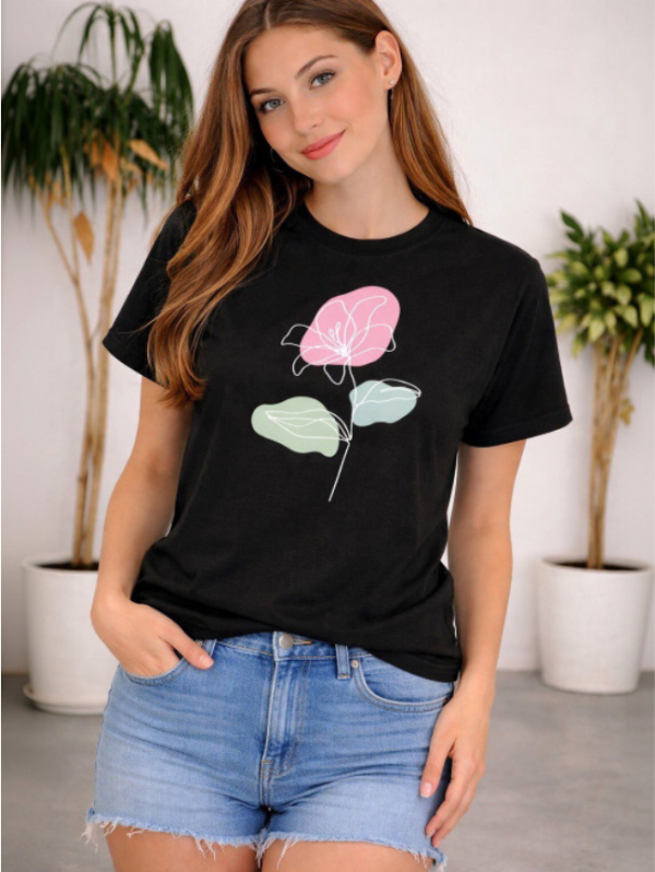 Women Printed Pure Cotton T-shirt