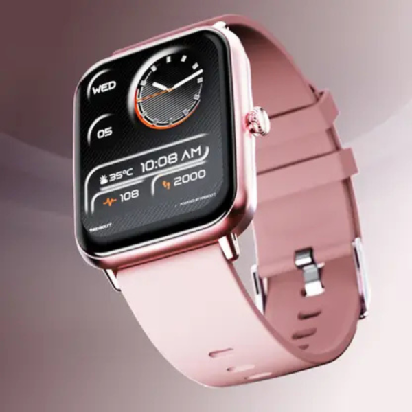 Fire-Boltt Ninja Calling Pro Plus 46.5mm (1.83) Display Bluetooth Calling, AI Voice Smartwatch (Pink Strap, Free Size)