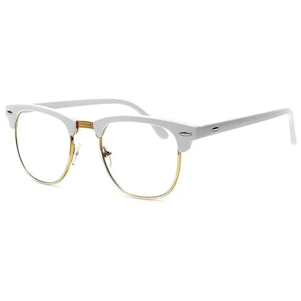 UV Protection, Riding Glasses Clubmaster Sunglasses (Free Size) (For Men & Women, Clear)