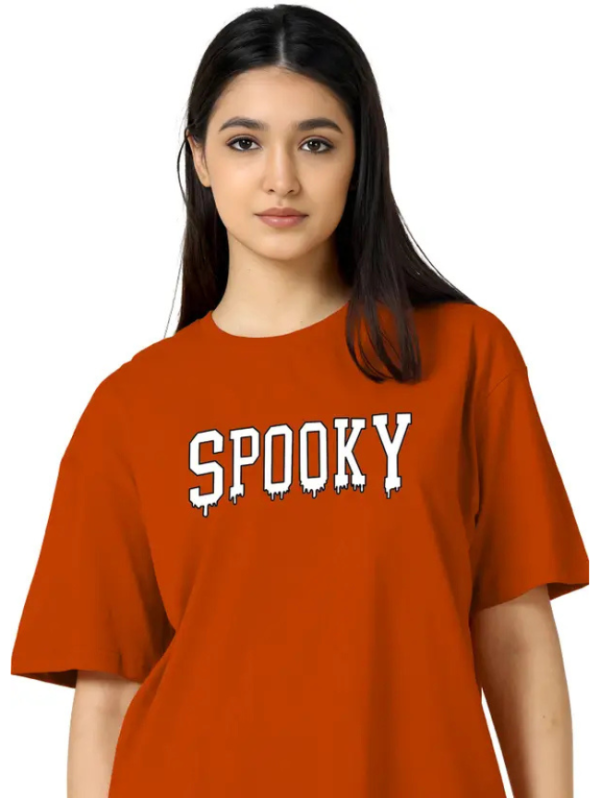 Women Typography Round Neck Cotton Blend Brown T-Shirt