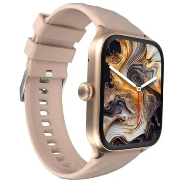 Cellecor STEW 1.83" BT Calling, 500 NITS, AI Voice Assistant,SPo2,HR, Split Screen Smartwatch (Pink Strap, Free Size)