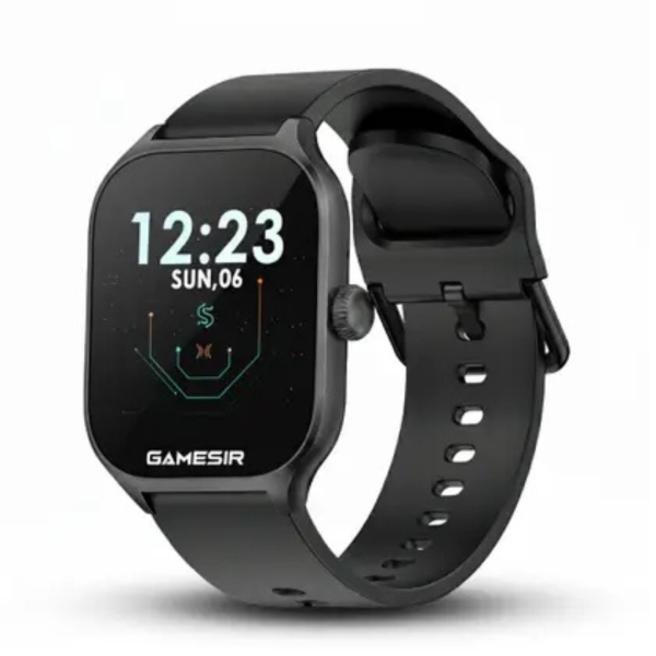 GameSir H9 Black-A1 Full Screen Touch Watch Specially Made for Girl & Women Smartwatch (Black Strap, 2.01 Inch Full Screen Display)