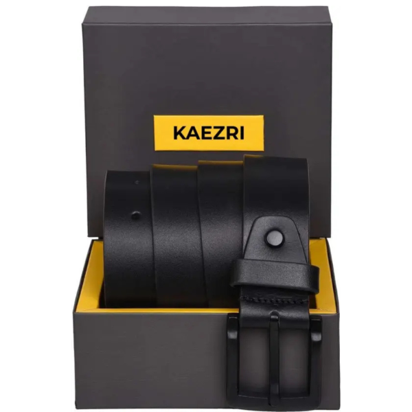 Men Evening, Party, Formal, Casual Black Genuine Leather Belt