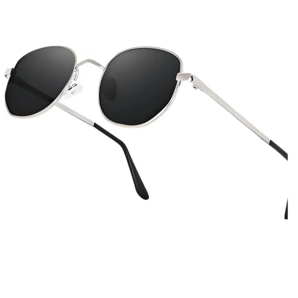 UV Protection Round Sunglasses (50) (For Men & Women, Black)