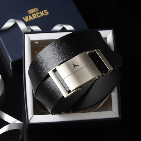 Men Formal Black Genuine Leather Belt