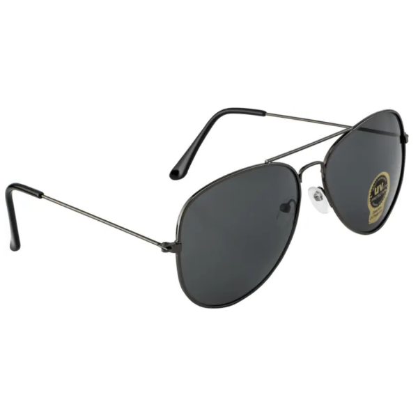 UV Protection Aviator Sunglasses (58) (For Men & Women, Black)