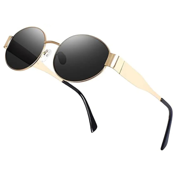 UV Protection Oval Sunglasses (Free Size) (For Women, Black)