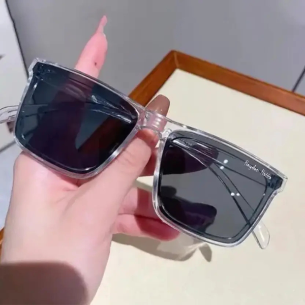 UV Protection Retro Square Sunglasses (53) (For Men & Women, Black)