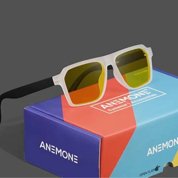 Night Vision, UV Protection, Riding Glasses Retro Square Sunglasses (Free Size) (For Men & Women, Yellow)