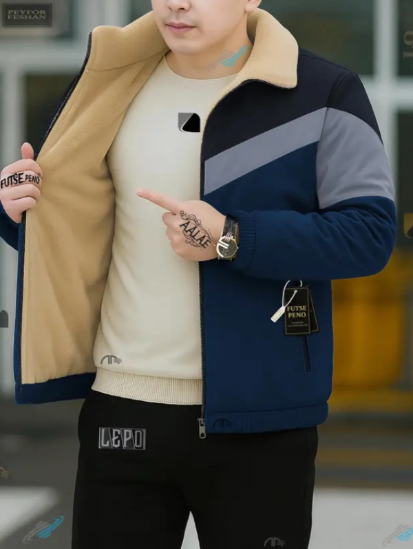 Men Colorblock Casual Jacket