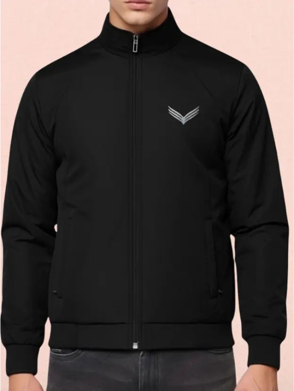 Men Solid Bomber Jacket