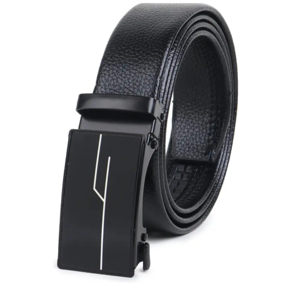 Men Formal, Casual, Evening, Party Black Texas Leatherite Belt