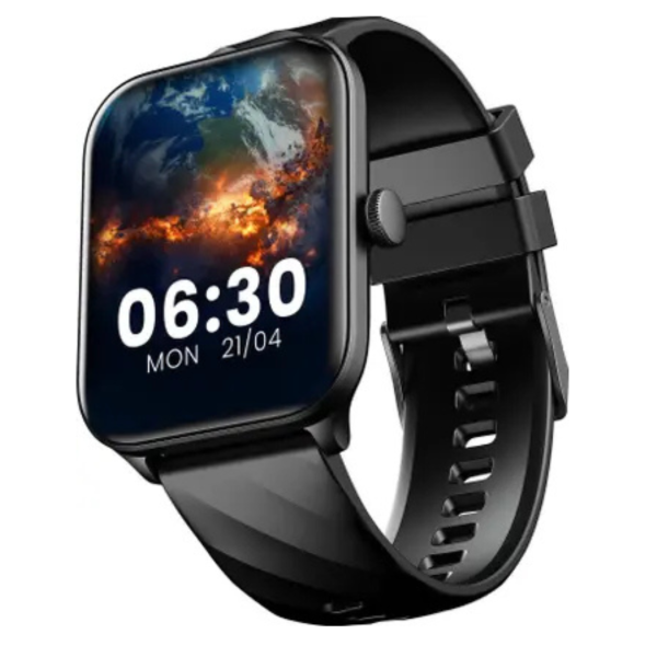 Cellecor E5 Connect 2.01" IPS HD Display | 700 NITS | BT-Calling | AOD | IP67 | BT v5.4| Smartwatch (Black Strap, Free Size)