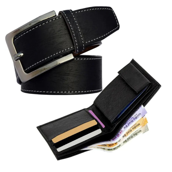 Men Black Synthetic Belt