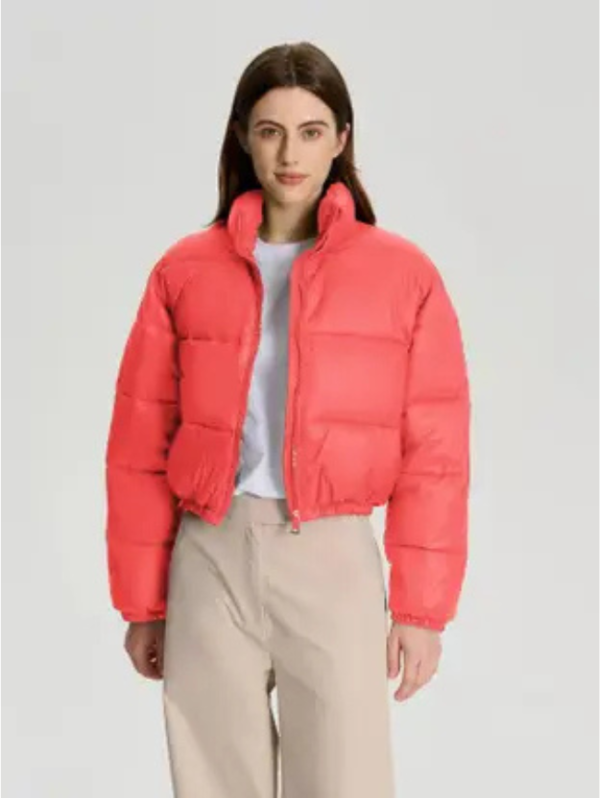 Women Solid Puffer Jacket