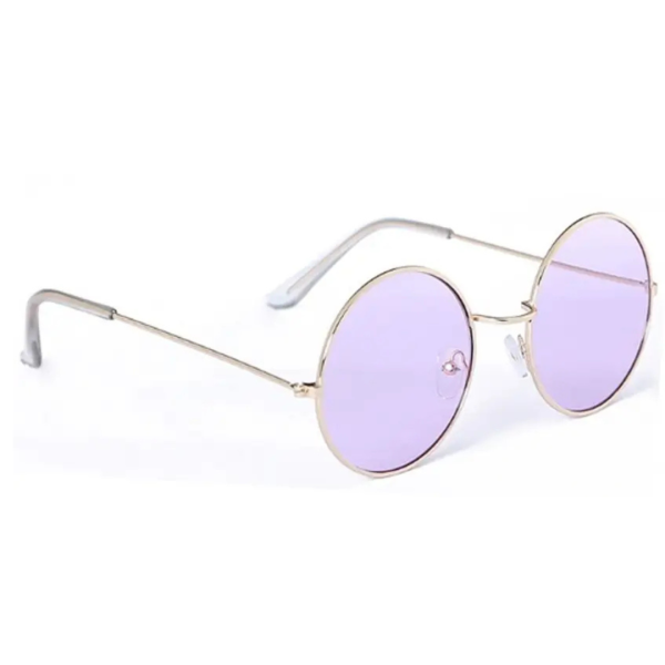 UV Protection Round Sunglasses (53) (For Men & Women, Violet)