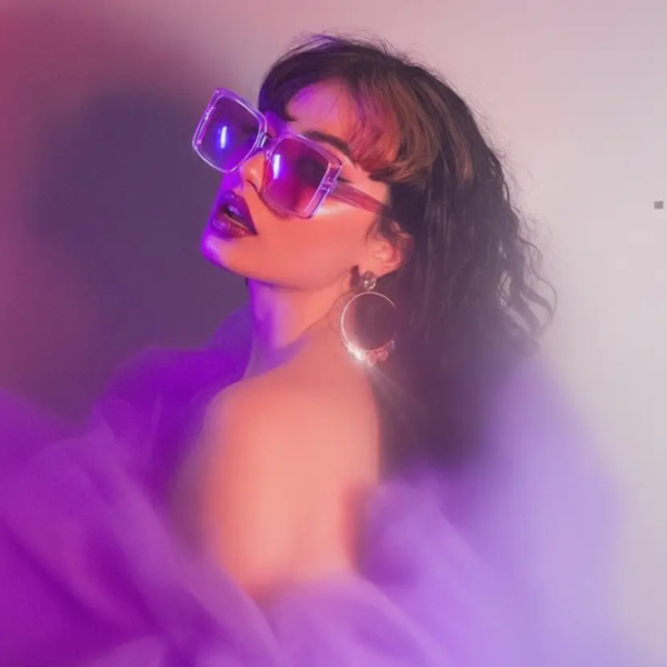 Gradient, Others Over-sized, Retro Square Sunglasses (Free Size) (For Women, Purple)