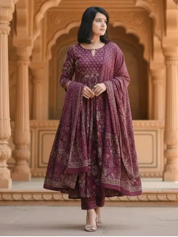 Printed Kurta, Trouser/Pant & Dupatta Set