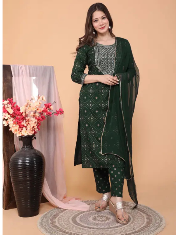 Women Viscose Rayon Kurta Pant Set