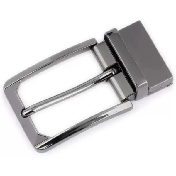 Men Casual, Formal, Evening, Party Silver Metal Reversible Belt