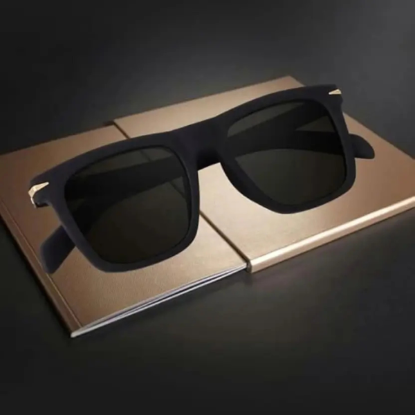 UV Protection Retro Square Sunglasses (54) (For Men & Women, Black)