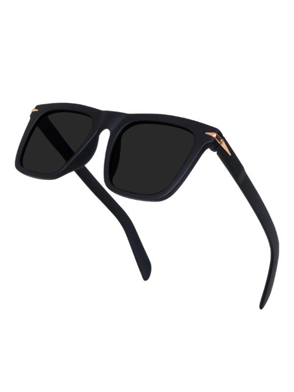 Legend Eyewear UV Protection, Gradient, Polarized, Toughened Glass Lens, Others Wayfarer, Retro Square Sunglasses (For Men & Women, Black)