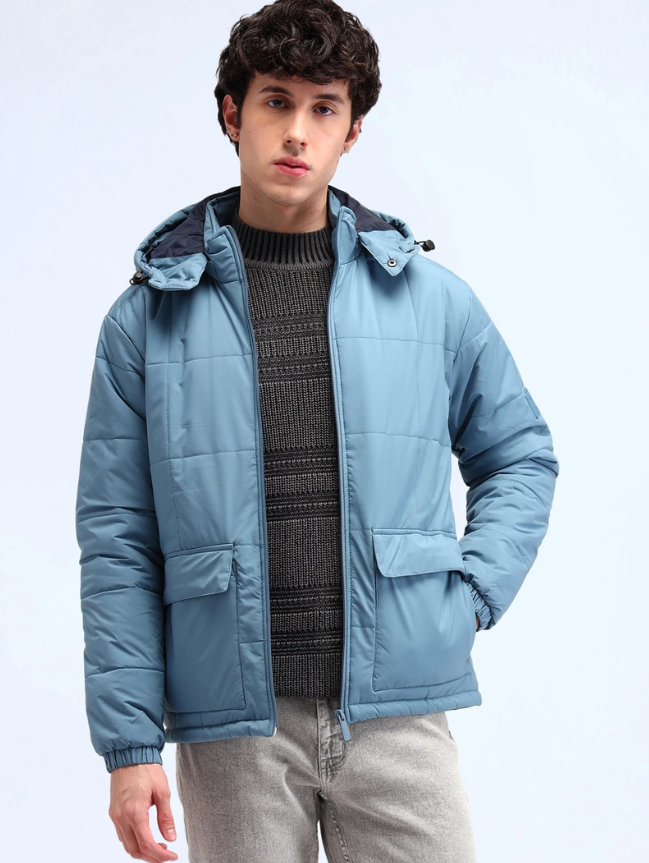 Men Solid Padded Jacket