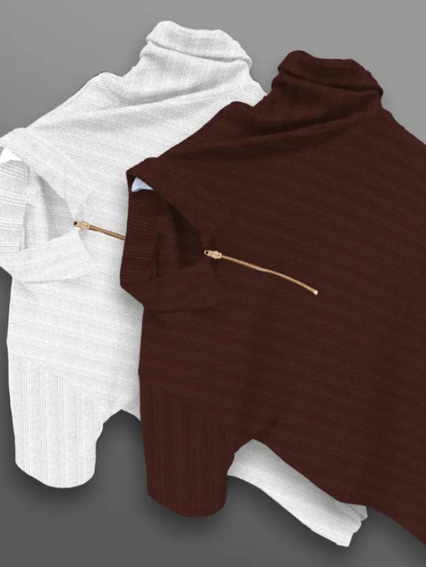 Pack of 2 Men Self Design Polo Neck Polycotton Multicolor T-Shirt