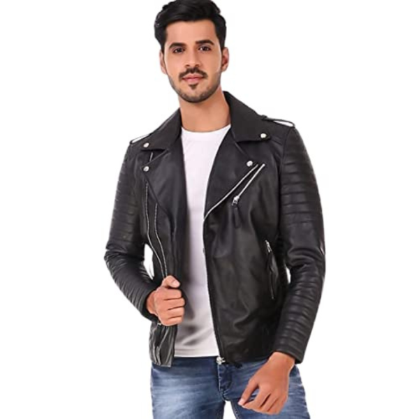 Full Sleeve Solid Men Biker/Riding Jacket